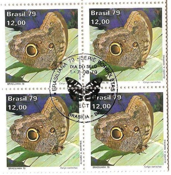 QC1100CBC - Dia da Selo - Brasiliana 79 - Borboletas - 1979 - CBC