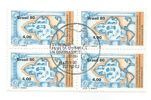 QC1136CBC - XXI Reunião Anual da Assembleia de Governadores do Banco Interamericano de Desenvolvimento BID - Papel Moeda  - 1980 - CBC