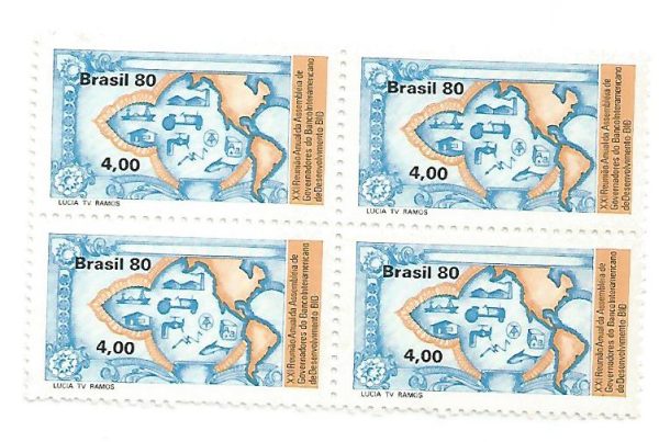 QC1136MINT - XXI Reunião Anual da Assembleia de Governadores do Banco Interamericano de Desenvolvimento BID - Papel Moeda  - 1980 - MINT