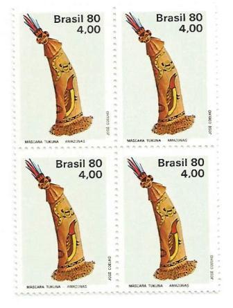 QC1137MINT - Arte Indígena - Máscara Tukuna - 1980 - MINT