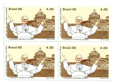QC1149MINT- Visita do Papa Paulo II ao Brasil - Basílica - 1980 - MINT