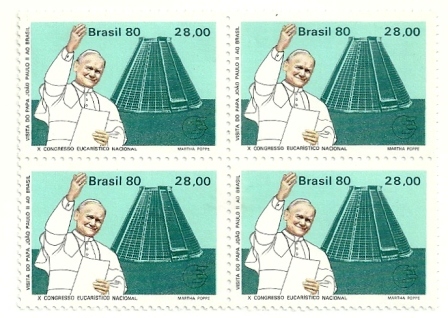 QC1151MINT- Visita do Papa Paulo II ao Brasil - Rio de Janeiro - 1980 - MINT