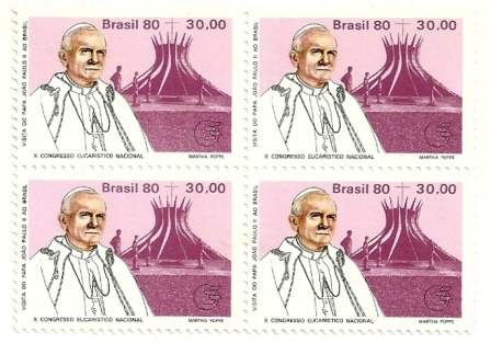 QC1152MINT- Visita do Papa Paulo II ao Brasil - Brasília - 1980 - MINT