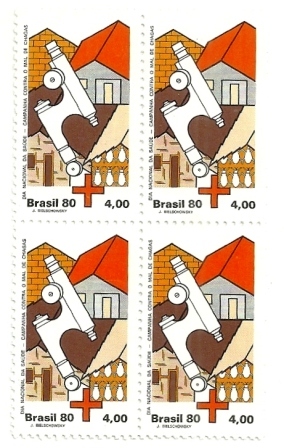 QC1159MINT- Dia Nacional da saúde - Campanha Contra o Mal de Chagas - Barbeiro - 1980 -MINT