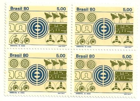 QC1160MINT- Embratel - 15 anos - Símbolos - 1980 -MINT