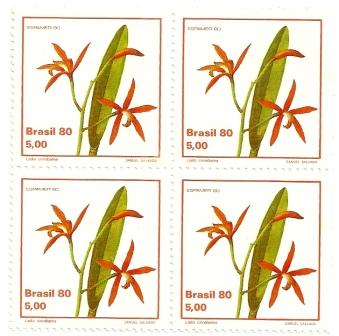 QC1163MINT- Orquídeas Brasileiras - Espamer 80 Exposição Filátetica América e Europa, Madri, Espanha - Laelia- 1980 -MINT