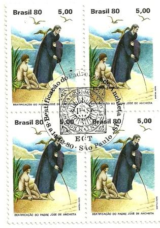 QC1176CBC- Beatificação do Padre José da Achieta - Anchieta e Índio - 1980 -CBC