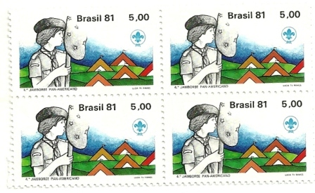 QC1186MINT- 4º Jamboree Pan-Americano - Escoteiro Totem- 1981 -MINT