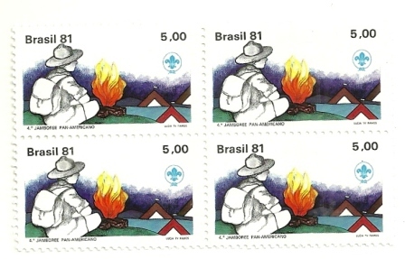 QC1187MINT- 4º Jamboree Pan-Americano - Escoteiro Fogo- 1981 -MINT