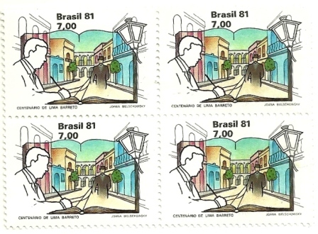 QC1193MINT- Centenário de Nascimento Lima Barreto Escritor - Centro RJ - 1980 -MINT