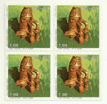 QC1194MINT- Museu de Ciências - Nacional - Arqueológico e Artes Populares de Paranaguá - Tanga Marajoara - 1981 -MINT