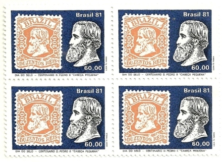 QC1212MINT- Dia do Selo - Centenário da Emissão D. Pedro II - "Cabeça Pequena" - 1981 - MINT