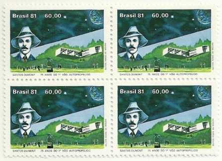 QC1225MINT -Santos Dumont 75 Anos do 1º Voo Autopropelido - 1981 - MINT