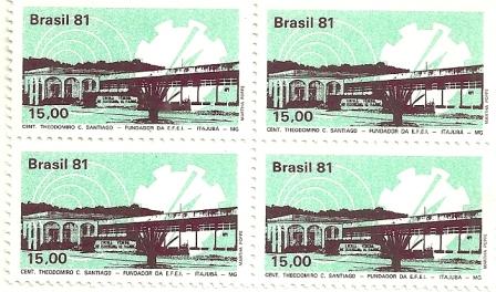 QC1238MINT - Centenário Nascimento Theodomiro Carneiro Santiago - Escola Federal de Engenharia - Itajubá - 1981 - MINT