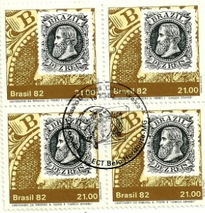 QC1270CBC - Dia do Selo Centenário da Emissão D. Pedro II "Cabeça Grande" - Dez Réis - 1982 - CBC