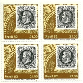QC1270MINT - Dia do Selo Centenário da Emissão D. Pedro II "Cabeça Grande" - Dez Réis - 1982 - MINT