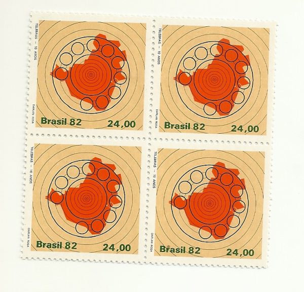 QC1289MINT - Telebrás 10 anos - Mapa - 1982 - MINT