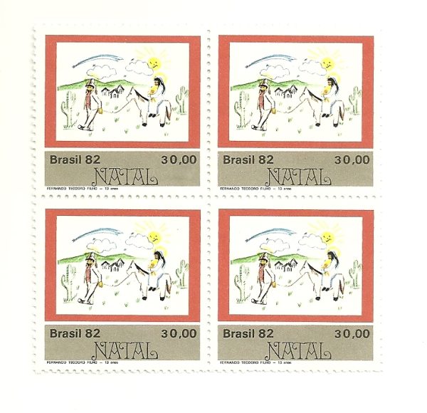 QC1292MINT - Natal Desenhos Infantis - Fuga para o Egito - 1982 - MINT