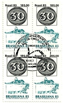 QC1335CBC - 140 Anos da Emissão "Olhos de Boi" 1983 - 30rs. - CBC
