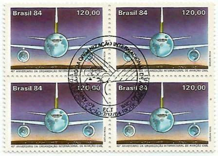 QC1436CBC - 40° Aniversário da Organização Internacional de Aviação Civil - 1984 - CBC