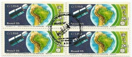 QC1439CBC - Lançamento 1º Satélite Brasileiro de Telecomunicações - BRASILSAT - 1985 - CBC