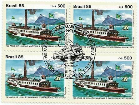 QC1488CBC - 150 anos da Ligação Marítima e Empresarial Rio-Niterói - 1985 - CBC