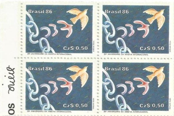 QC1511MINT - 25 ANIVERSARIO DA ANISTIA INTERNACIONAL - 1986 - MINT