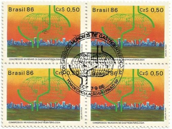QC1520CBC - CONGRESSOS MUNDIAIS DE GASTROENTEROLOGIA - SÃO PAULO - 1986 - CBC