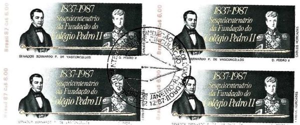 QC1571CBC - 150 ANOS DA FUNDAÇÃO DO COLÉGIO PEDRO II, RIO DE JANEIRO - 1987 - CBC