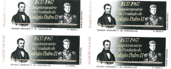 QC1571MINT - 150 ANOS DA FUNDAÇÃO DO COLÉGIO PEDRO II, RIO DE JANEIRO - 1987 - MINT