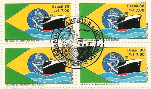 QC1577CBC - 180 ANOS DA ABERTURA DOS PORTOS - 1988 - CBC