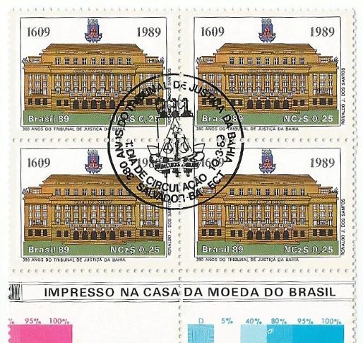 QC1619CBC - 380 ANOS DO TRIBUNAL DE JUSTIÇA DA BAHIA - 1989 - CBC