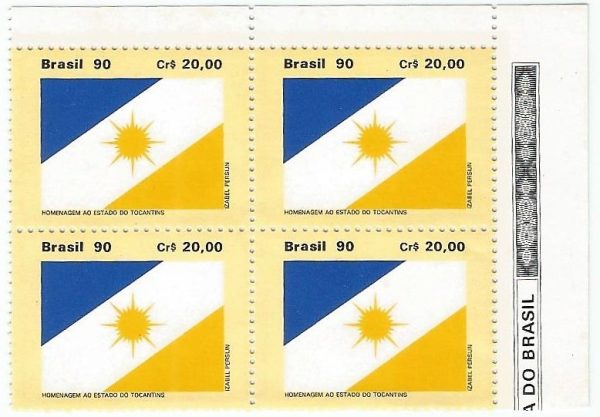 QC1685MINT - BANDEIRAS DOS ESTADOS - VI ESTADO DO TOCANTINS - 1990 - MINT