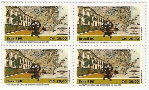 QC1686MINT - CENTENÁRIO DO SERVIÇO GEOGRÁFICO DO EXÉRCITO - 1990 - MINT