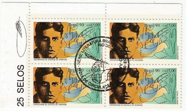 QC1709CBC - LITERATURA BRASILEIRA 100 ANOS DO NASCIMENTO DE OSWALD DE ANDRADE (1891-1954) - 1990 - CBC