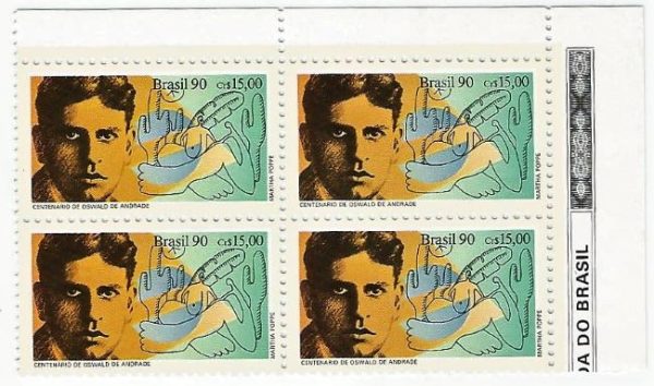 QC1709MINT - LITERATURA BRASILEIRA 100 ANOS DO NASCIMENTO DE OSWALD DE ANDRADE (1891-1954) - 1990 - MINT