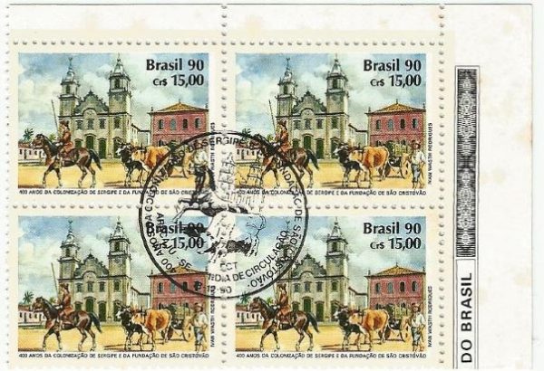 QC1717CBC - 400 ANOS DA COLONIZAÇÃO DE SERGIPE E DA FUNDAÇÃO DE SÃO CRISTOVÃO - 1990 - CBC