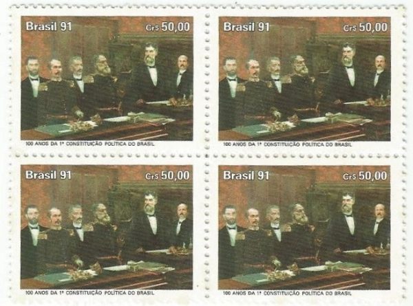QC1751MINT - 100 ANOS DA 1° CONSTITUIÇÃO POLÍTICA DO BRASIL - 1991 - MINT