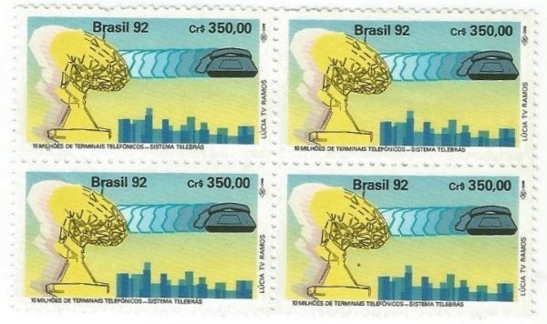 QC1790MINT - 10 MILHÕES DE TERMINAIS TELEFÔNICOS SISTEMA TELEBRÁS - 1992 - MINT