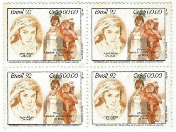 QC1795MINT - 170 ANOS DA EXPEDIÇÃO LANGSDORFF NO BRASIL (1821-1829) - CONFERÊNCIA DAS NAÇÕES UNIDAS SOBRE MEIO AMBIENTE E DESENVOLVIMENTO - 1992 - MINT