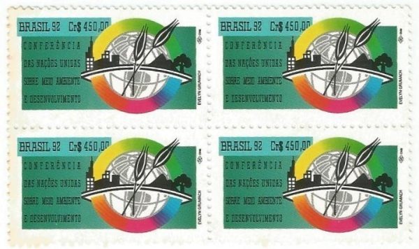 QC1799MINT - CONFERÊNCIA DAS NAÇÕES UNIDAS SOBRE MEIO AMBIENTE E DESENVOLVIMENTO (ECO-RIO) - 1992 - MINT