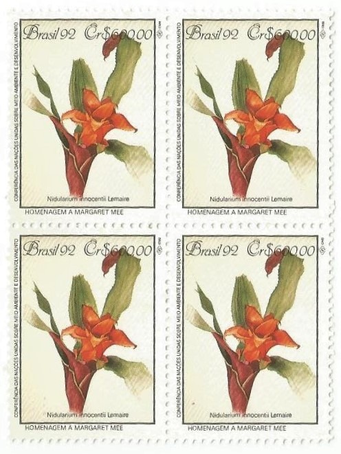 QC1805MINT - PRESERVAÇÃO DA MATA ATLÂNTICA HOMENAGEM A MARGARET MEE - CONFERÊNCIA DA ONU SOBRE MEIO AMBIENTE E DESENVOLVIMENTO - 1992 - MINT