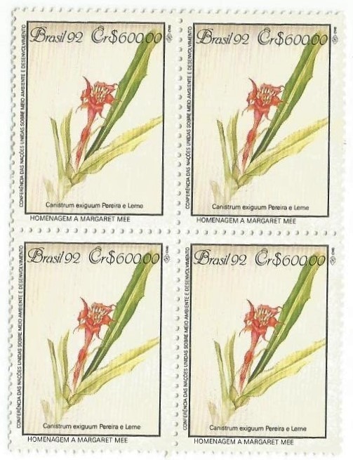 QC1806MINT - PRESERVAÇÃO DA MATA ATLÂNTICA HOMENAGEM A MARGARET MEE - CONFERÊNCIA DA ONU SOBRE MEIO AMBIENTE E DESENVOLVIMENTO - 1992 - MINT