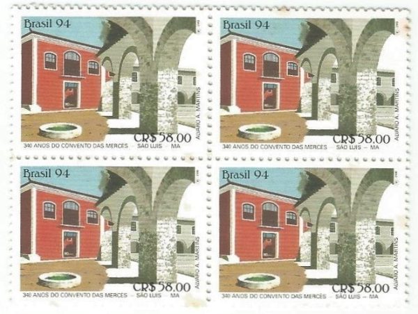 QC1881MINT - 340 ANOS DO CONVENTO DAS MERCÊS SÃO LUIS/MA - 1994 - MINT