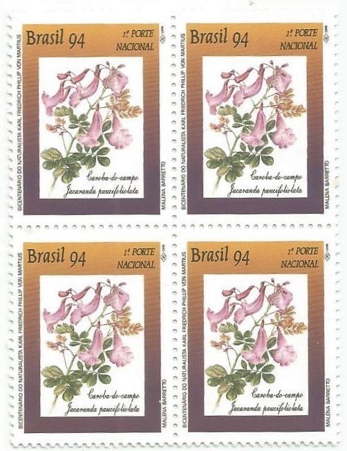 QC1890MINT - PRESERVAÇÃO DA FLORA BICENTENÁRIO DO NASCIMENTO DO NATURALISTA KARL FRIEDRICH PHILLIP VON MARTIUS (1794-1868) - 1994 - MINT