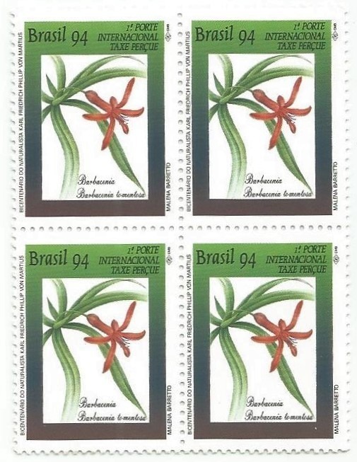 QC1892MINT - PRESERVAÇÃO DA FLORA BICENTENÁRIO DO NASCIMENTO DO NATURALISTA KARL FRIEDRICH PHILLIP VON MARTIUS (1794-1868) - 1994 - MINT