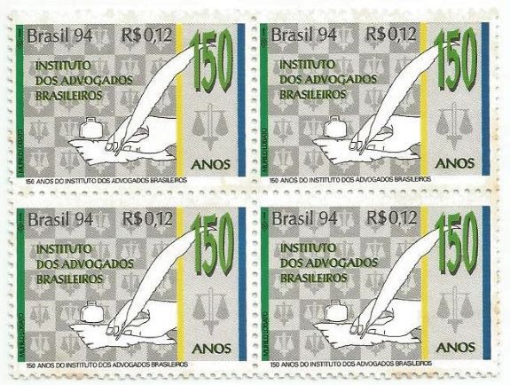 QC1910MINT - 150 ANOS DO INSTITUTO DOS ADVOGADOS BRASILEIROS - 1994 - MINT
