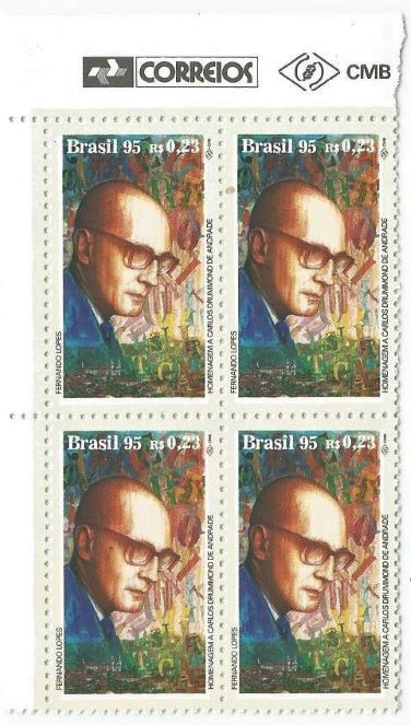 QC1975MINT - LITERATURA - HOMENAGEM A CARLOS DRUMMOND DE ANDRADE - 1995 - MINT