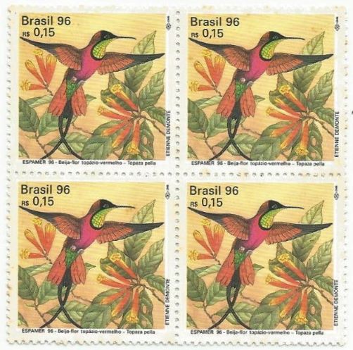 QC1993MINT - ESPAMER EXPOSIÇÃO FILATÉLICA INTERNACIONAL DA AMÉRICA, ESPANHA E PORTUGAL, EM SEVILHA - BEIJA FLORES - 1996 - MINT