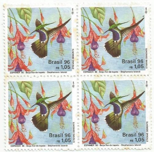 QC1994MINT - ESPAMER EXPOSIÇÃO FILATÉLICA INTERNACIONAL DA AMÉRICA, ESPANHA E PORTUGAL, EM SEVILHA - BEIJA FLORES - 1996 - MINT